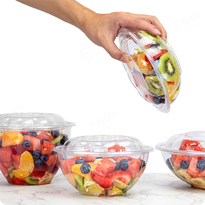 Bán Buôn Dùng Một Lần 18 24 32 40 48 64 Oz Pet Cổ Điển Nhựa Bát <span class=keywords><strong>Salad</strong></span> Thân Thiện Với Môi Đi-Đi Container Thực Phẩm Kín Nắp Đậy - Product Image 3