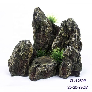 Fabriek Custom Aquarium Decor Hars Bruine Kunstmatige Sierrotsen Landschapsarchitectuur Voor Aquarium - Product Image 5