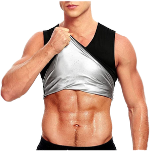 Débardeur de compression amincissant pour <span class=keywords><strong>homme</strong></span>, à manches courtes, favorisant la sudation, pour le fitness et le contrôle du ventre - Product Image 1