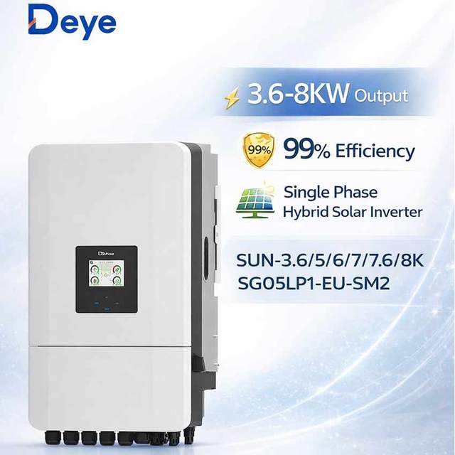 Deye Brand SUN-6K-SG03LP1-EU Ready to Ship Low Price Hybrid Solar Power Inverter for Iraq Market