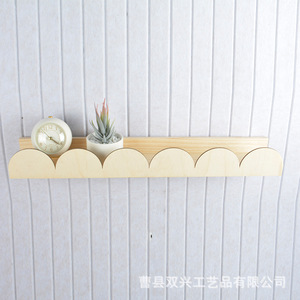 Wooden Wall Mounted <b>Shelf</b> Irregular Shape Single Layer Storage <b>Rack</b> For Living Room Display - Product Image 2