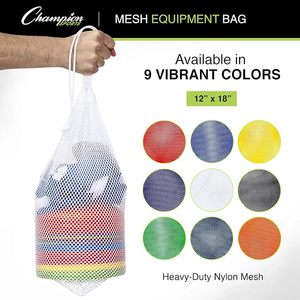 Mesh Drawstring <b>Bag</b> 12x18 Inch Heavy Duty Nylon Equipment <b>Bag</b> Sports Gym Laundry <b>Beach</b> Pool Travel Grocery Camp Storage 9 Colors - Product Image 2