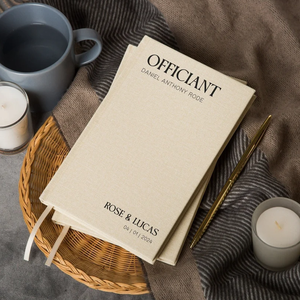 Cuaderno de Lino con Forro, Agenda Personalizada de Lujo con Tapa Dura para Discursos, Sermones, Brindis, Bodas, Regalo para Pastor o Anfitrión - Product Image 2