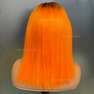 วิกผมบ๊อบแบบใส 13x4  ทำจากผมแท้ 100% เกรด 12A ของชาวบราซิล อินเดีย และมาเลเซีย สี 1b ส้ม  แบบตรงสลวย เงางาม - Product Image 6