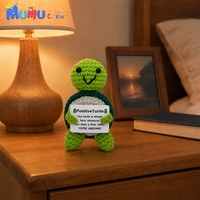 Peluche Amigurumi au crochet faite à la main en gros avec carte d'affirmation, cadeau de soutien émotionnel pour soulager l'anxiété, compagnon de bureau, personnalisable en gros