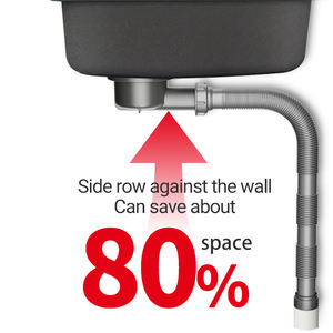 Scolino moderno in acciaio inossidabile e ottone per lavello Super <span class=keywords><strong>salvaspazio</strong></span> facile da installare per scarichi di rifiuti da cucina e balcone - Product Image 3