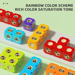 Samtoy Preschool 108PCS DIY <strong>Block</strong> House Assembly Toys <strong>Waffle</strong> <strong>Blocks</strong> Puzzle Play Stem Interlocking Building <strong>Blocks</strong> for Kids - Product Image 2