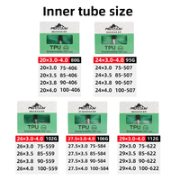 MOTSUV Fat Bike TPU Inner Tube Lightweight Puncture Resistant Integrated Alloy Schrader Valve for 20/24/26/27.5/29 MTB BMX Tires