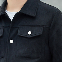 Veste décontractée en daim lavé tricoté de haute qualité pour homme, idéale pour l'hiver