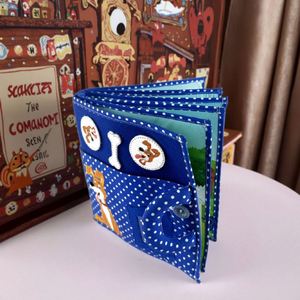 Emballage personnalisé Jouets sensoriels pour bébés Chiens mignons en tissu froissé Couvertures en tissu Livres en tissu avec pieds en feutre Design de dessin animé <span class=keywords><strong>Livre</strong></span> d'histoires - Product Image 1