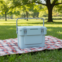 Glacière portable 27L de style ferme moderne pour bar extérieur et patio, avec impression personnalisée, idéale pour les fêtes