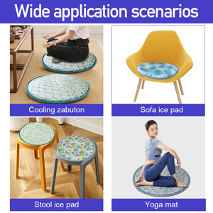 Almohadilla de Gel de PVC redonda impermeable de alto rendimiento, <span class=keywords><strong>silla</strong></span> de oficina de Gel refrigerante para asiento y alfombrilla de Camping para <span class=keywords><strong>paseo</strong></span> en coche de verano - Product Image 6