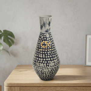 Vase à fleurs décoratif Antique en fer fait à la main, pièce maîtresse de Table de mariage, Vase à fleurs de sol noir - Product Image 2