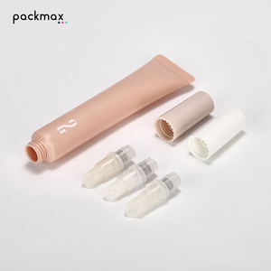 Custom silicone <b>eye</b> cream/lip gloss tube — 15ml PE cosmetic packaging, 19mm diameter slant nozzle tube - Product Image 3