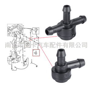 วาล์วตรวจสอบเครื่องล้างกระจกหน้ารถวอลโว่ 31391513 9178897 พลาสติกสำหรับ S80 V70 C70 - Product Image 2