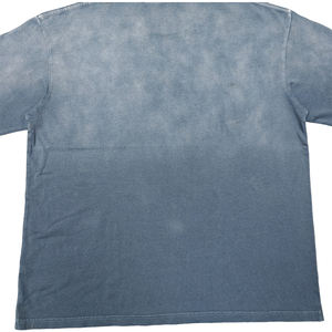 Camiseta con aro Unisex azul claro Retro personalizada, camiseta informal recortada de gran tamaño para hombres <span class=keywords><strong>y</strong></span> mujeres, estilo liso lavado - Product Image 3