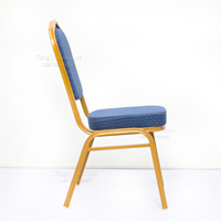 Chaises de banquet empilables en métal bleu pour événements, mariages et cérémonies – Ensemble de mobilier de salle à manger d'hôtel chromé, élégant et abordable, vente en gros