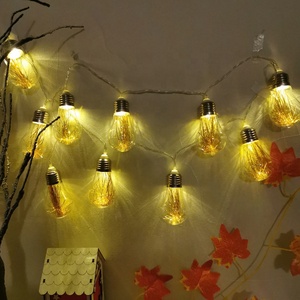Guirlandes lumineuses en corde de chanvre imperméables pour le camping, la terrasse et la décoration de fêtes, ampoules en fil de cuivre - Product Image 3
