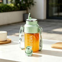 WLS-1109 Mixeur à jus portable grande capacité 1200 ml, tasse à jus rechargeable par USB avec paille pour les voyages, la salle de sport, le camping