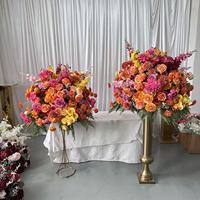 Bola Bunga Sutra Buatan Berkualitas Tinggi IFG 70cm, Dapat Didaur Ulang, Warna Oranye, Pink, dan Kuning untuk Dekorasi Centerpiece Meja Pernikahan