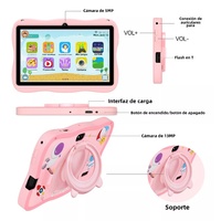 Tablet Android 13 de 7 Pulgadas MTK 4G+64GB para Niños, con Software Preinstalado y Funda de Silicona