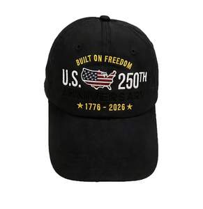 Gorra de Béisbol Bordada con el Logotipo del 250 Aniversario de EE. UU. 1776-2026, Bandera Patriótica Americana, Ajustable, de Algodón Lavado, para Hombre y Mujer - Product Image 2