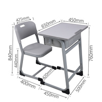 Chaise de bureau moderne et durable réglable en métal garantie de 2 ans pour les élèves du secondaire du primaire, tutorat à domicile, utilisation en classe améliorée