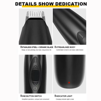 Tondeuse rechargeable pour pattes de chien avec lumière LED, tondeuse pour pattes de chien étanche, tondeuse pour pattes de chien à faible bruit