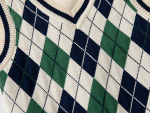 Gilet tricoté pour enfants automne-hiver 2025 – Nouveauté <span class=keywords><strong>pull</strong></span> col en V pour garçons – Gilet tricoté tendance pour enfants - Product Image 2