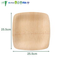 OEM ODM Vente en gros de couverts écologiques sans BPA, assiettes carrées en bambou, assiettes jetables, logo personnalisé