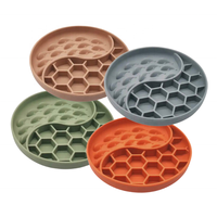 Bol à lécher en silicone pour chien de qualité alimentaire, nid d'abeilles, poisson, nourriture lente pour animaux de compagnie, pour l'enrichissement
