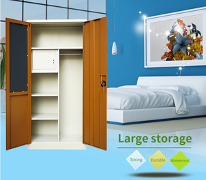 Armoire à 2 portes battantes, rangement des vêtements, casier en acier, gymnase, armoire en fer, <span class=keywords><strong>placard</strong></span> en métal, <span class=keywords><strong>placard</strong></span> de chambre - Product Image 4