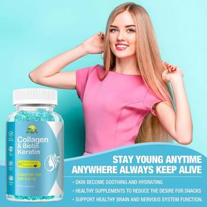 Compléments alimentaires personnalisés en forme, saveur et couleur, 60 unités, croissance des <span class=keywords><strong>cheveux</strong></span>, force des ongles, gommes à la biotine - Product Image 3