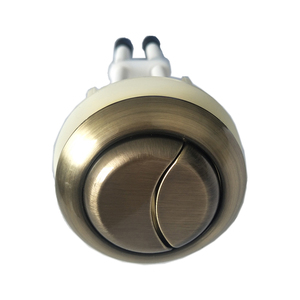 Plaque de chasse d'eau noire mate ABS avec <span class=keywords><strong>bouton</strong></span> <span class=keywords><strong>poussoir</strong></span> chromé et nickel brossé pour réservoir de toilettes - Product Image 2