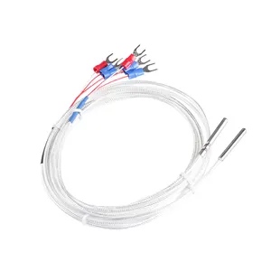 3 wires RTD PT100 Temperature Sensor Probe 1m 2m 3m 5m Thermocouple thermowell pt1000 temperature sensor