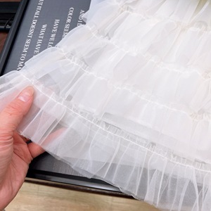 Girls Suit Skirt Summer New Denim Sleeveless <b>Top</b> Plus Mesh Skirt Two-piece Suit - Product Image 6