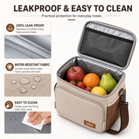 Sac à lunch personnalisé avec logo, durable, en polyester 600D, imperméable, tendance, écologique, sac isotherme portable pour le bureau, le déjeuner, le pique-nique