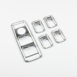 Kit de garnitures chromées argentées pour interrupteurs de vitres intérieures Mercedes-Benz, 5 pièces, pour classes A, B, C, E, GLK, GLE, GLS, ML, CLA - Product Image 2