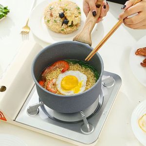 Inicio Batería de cocina Sartenes 18cm Acero inoxidable 304 Olla de cocina Sartén de nieve con tapa - Product Image 4