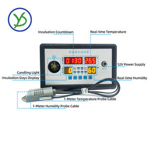 Incubateur à œufs 12V avec thermostat W9002, contrôleur numérique automatique pour ferme, mini incubateur, système de contrôle, capteur de température et d'humidité - Product Image 2