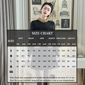 ZYHT 65275 Abito Formale Casual da Donna in Tweed con Decorazioni in Strass Dorati, Design Elegante per Feste, <span class=keywords><strong>Maniche</strong></span> <span class=keywords><strong>Lunghe</strong></span> Nere, Vendita all'Ingrosso - Product Image 5