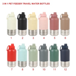 Ciotole Portatili per Cani 3in1 da 32oz in Acciaio Inox con Isolamento Sottovuoto e Logo Personalizzato, Bottiglie d'Acqua per Viaggi all'Aperto - Product Image 5