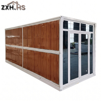 Mini-maison pliable conteneurisée 20 pieds, 1 chambre, salle de bain, hors réseau, solaire, préfabriquée, cabane de villégiature, OEM Chine