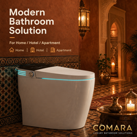 Design moderne, Céramique allongée, Télécommande intelligente incluse, Siège chauffant, Lavage féminin, Chasse d'eau par gravité, Siphon en S, Garantie 3 ans