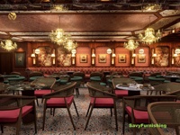 Ensemble de meubles de restaurant classique en rotin confortable Pub Restaurant canapé Table constructeur moderne Bar Restaurant meubles siège stand
