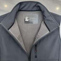 Gilet de travail unisexe coupe-vent sans manches en softshell pour activités de plein air, randonnée et pêche, personnalisable avec logo