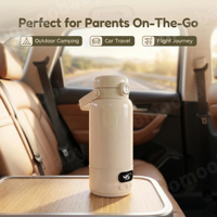 Nouveau design chauffe-biberon portable et bouilloire à lait, chauffe-lait électronique rechargeable par USB pour bébés de 0 à 12 mois, motif imprimé