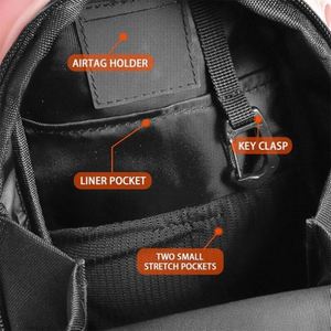 2025 Custom Logo PU Waterproof Zipper Strong Magnet Phone Crossbody <b>Pouch</b> Sport Fitness Water Bottle Holder Magnetic Gym Bag - Product Image 4