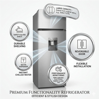 Réfrigérateur à congélateur supérieur de haute qualité 212L, réfrigérateur à double porte pour usage domestique