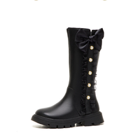 Chaussures pour enfants : Nouvelles bottes longues pour filles, style princesse, pour l'automne, idéales pour les banquets